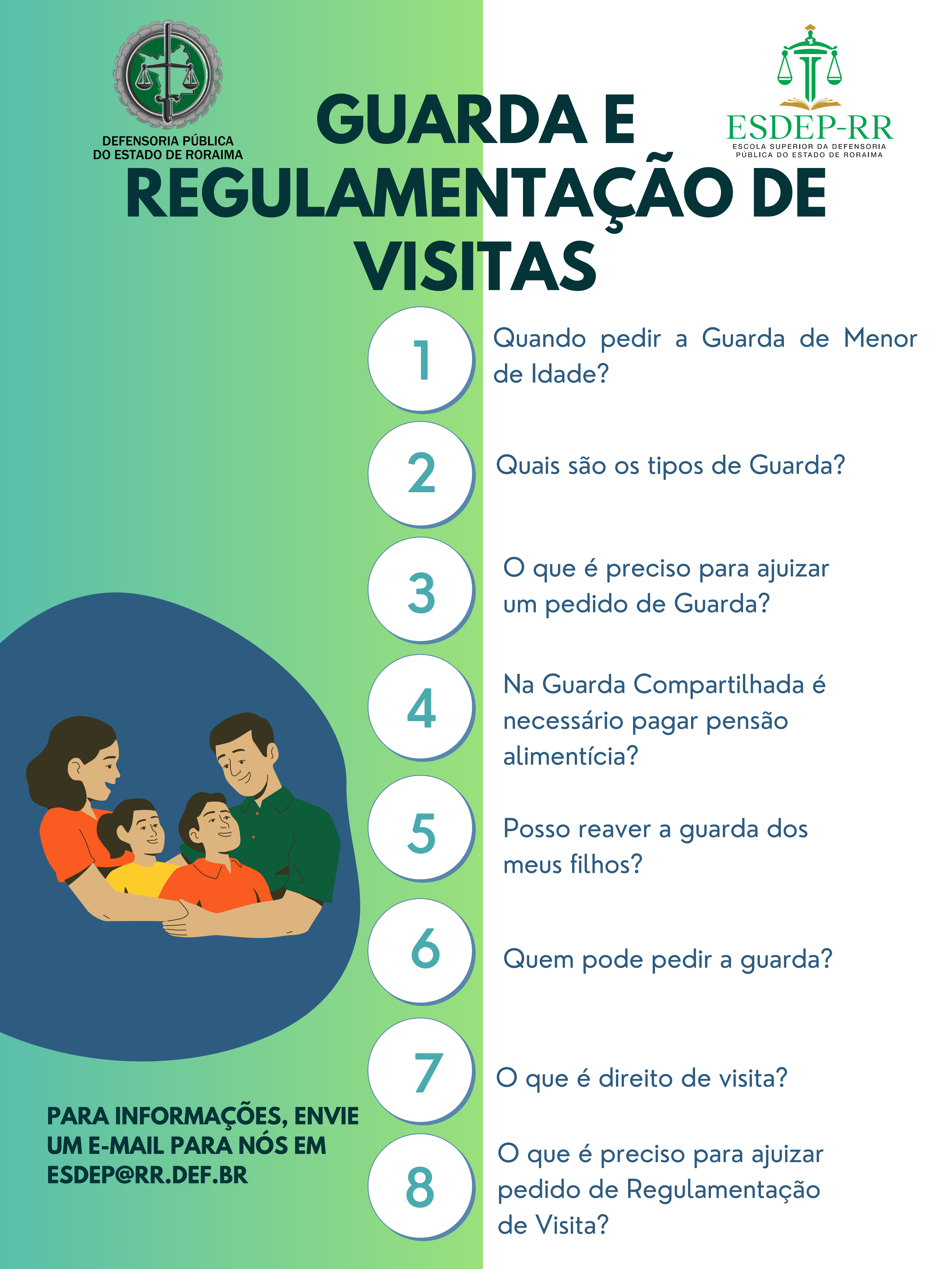 Capa de Guarda e regulamentação de visitas