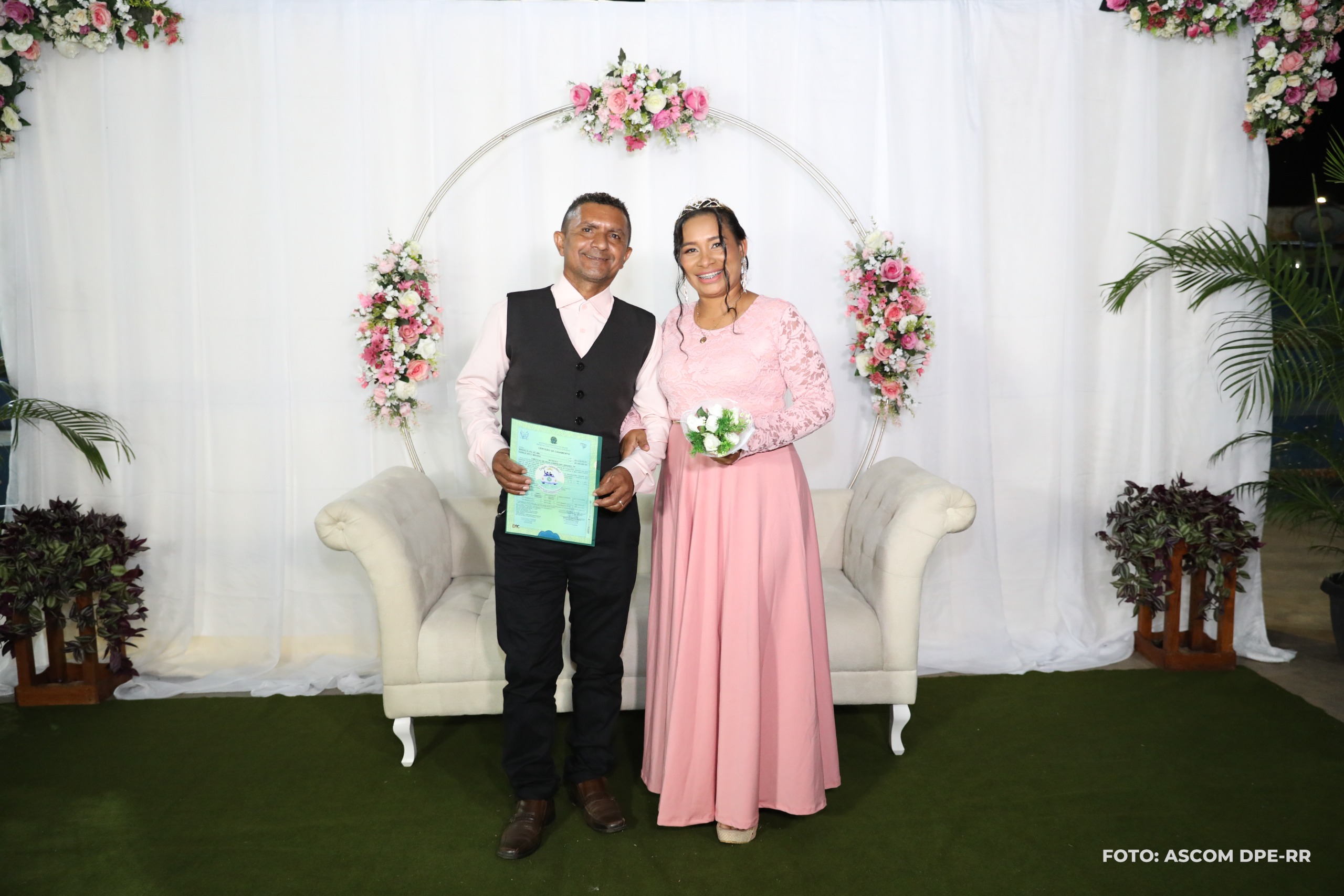 ENFIM, CASADOS!  “Só tinha uma vaga, era a nossa”, relembra casal que participou de casamento coletivo da DPE-RR em Rorainópolis
